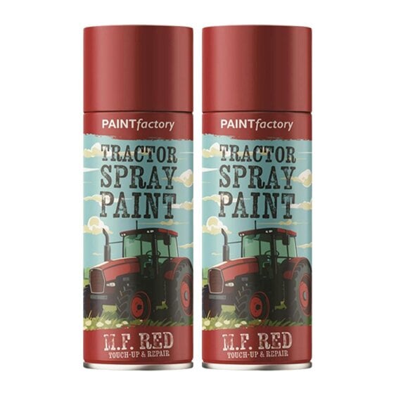 Paint Factory 2X - Tractor Spray Paint Massey Ferguson Red 400ml