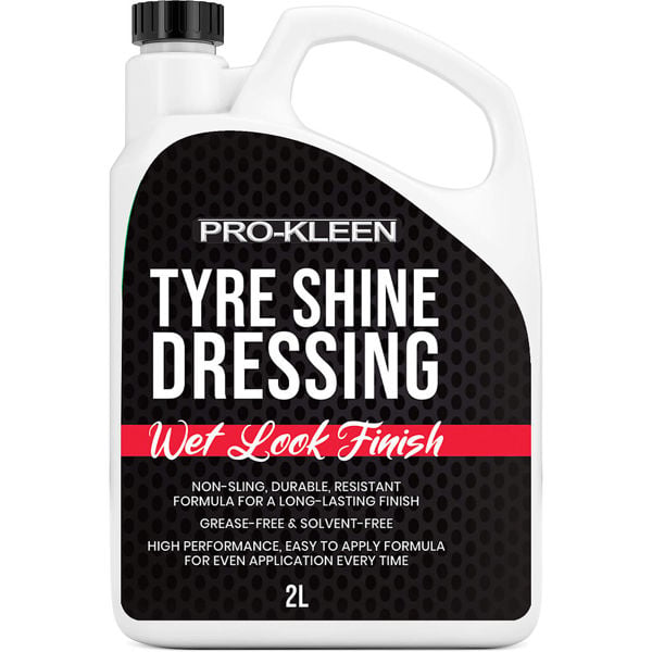 ProKleen Pro-Kleen Tyre Shine Dressing - Wet Look Non-Sling & Solvent Free Formula - Tyre Protector Easy to Use Formula (2 Litres)