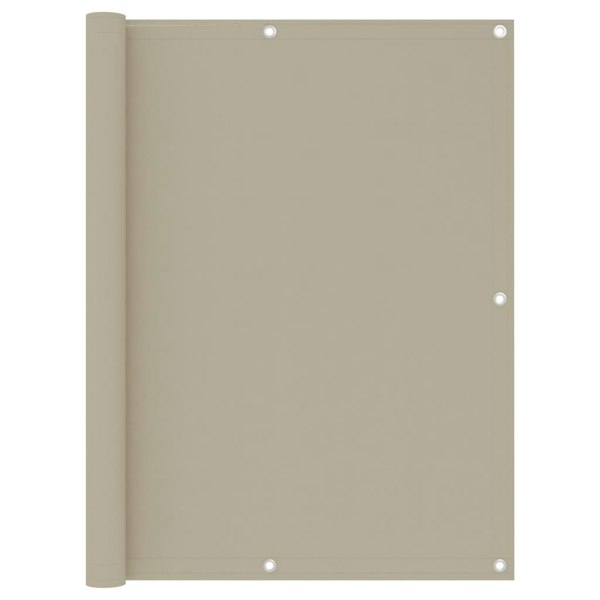 Berkfield Balcony Screen Beige 120x600 cm Oxford Fabric