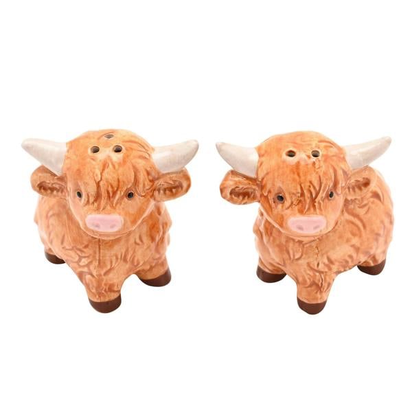 Country Living Highland Cow Salt & Pepper Shakers