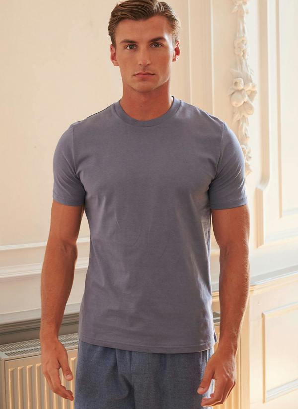 British Boxers Men's Organic Cotton T-Shirt – Steel Blue