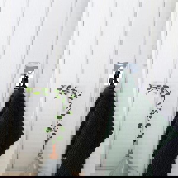 BESLAGSBODEN Chrome Stainless Steel Single Towel Hook (45 x 45mm) Self Adhesive Bathroom Wall Mounted