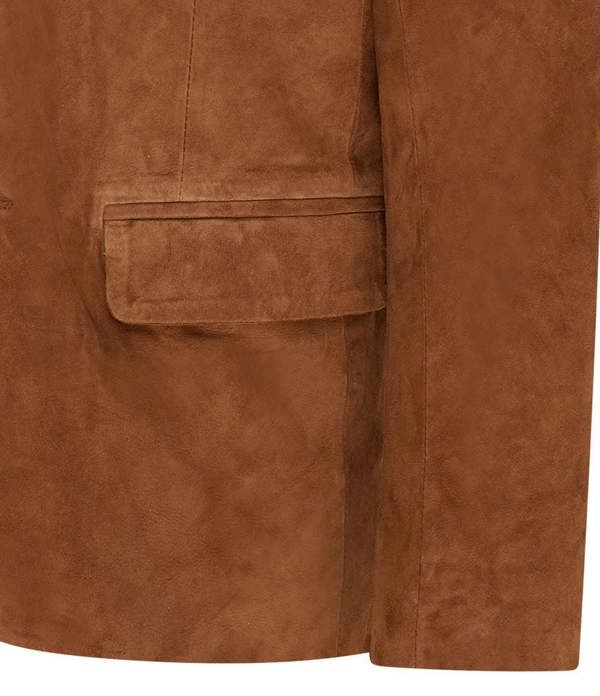Infinity Leather Mens Slim Goat Suede Italian Blazer Jacket-Somero