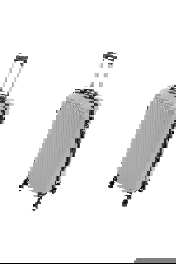 Living and Home Hardshell Spinner Wheel Luggage Travel Suitcase, 20" Silver