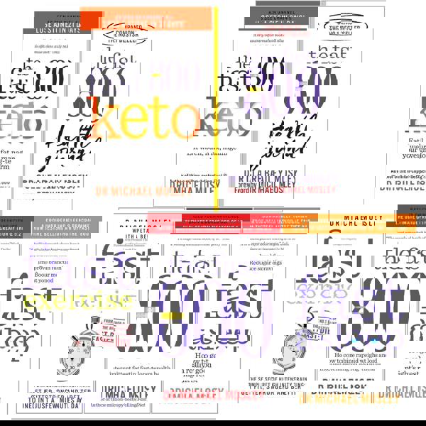 Dr Michael Mosley 5 Books Collection Set (Fast Exercise, Fast 800, Fast 800 Health Journal, Fast 800 Keto, Fast Asleep)