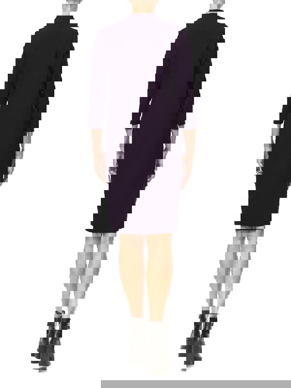 PennyPlain High Back V-neckline Dress - Blackcurrant