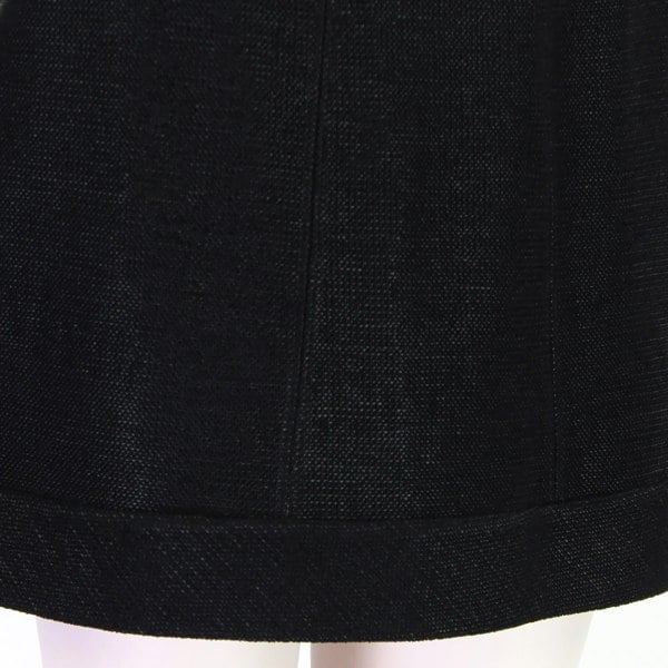 Alaia black raffia A-line Bora-Bora mini skirt