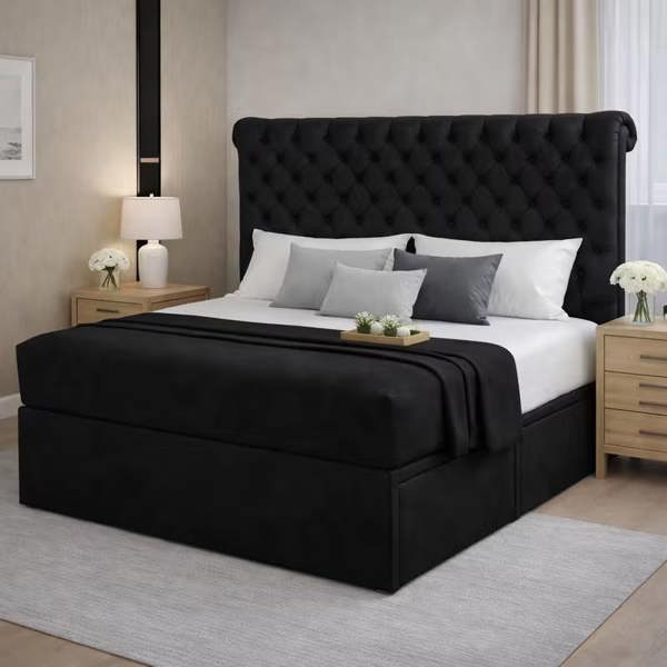 Paradise Beds Sleigh Divan Bed with Headboard
