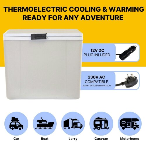 Koolatron 27L Electric Cool Box Warmer Mini Car Fridge Portable Iceless Cooler for Travel Camping