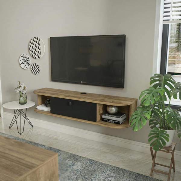 Decorotika Ibarra Floating Tv Stand TV Unit TV Cabinet for TV's up to 55"