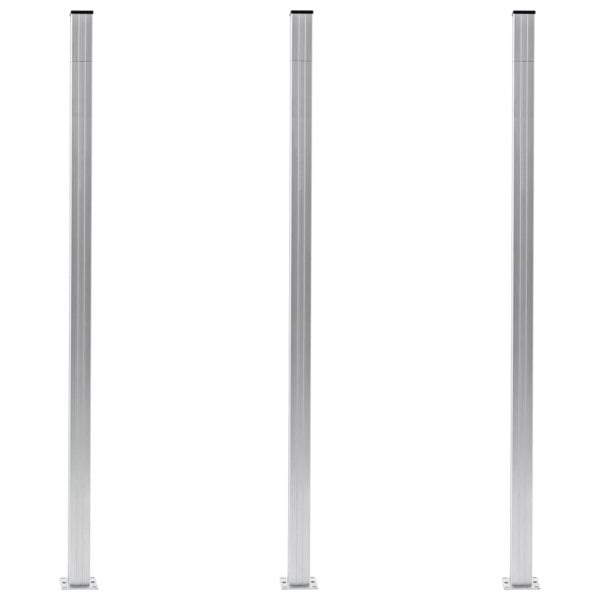 Berkfield Fence Posts 3 pcs Aluminium 185 cm