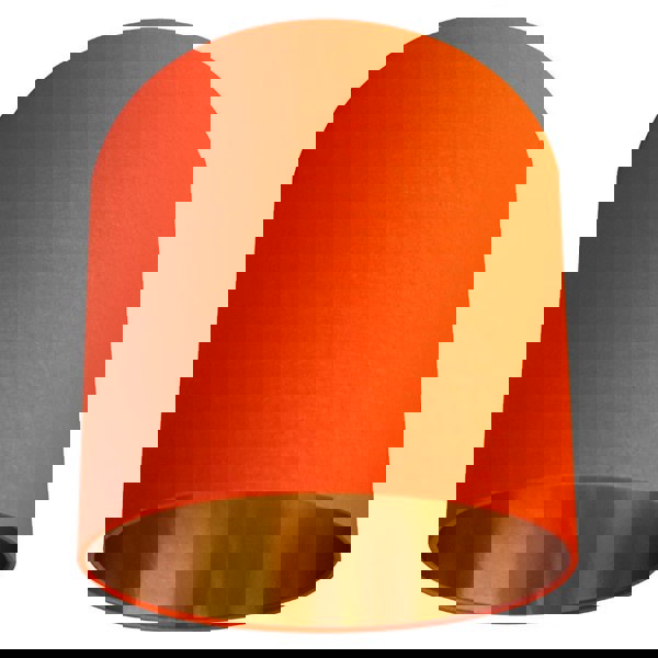 Love Frankie Tangerine Orange Cotton Lampshade With Gold Lining