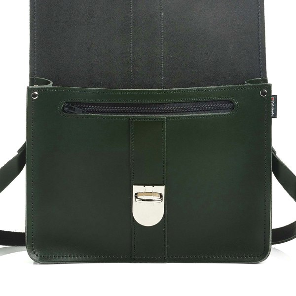 Zatchels Leather Shoulder Bag - Ivy Green