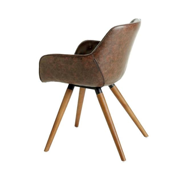 Angel Cerdá Chocolate brown leatherette chair 4073