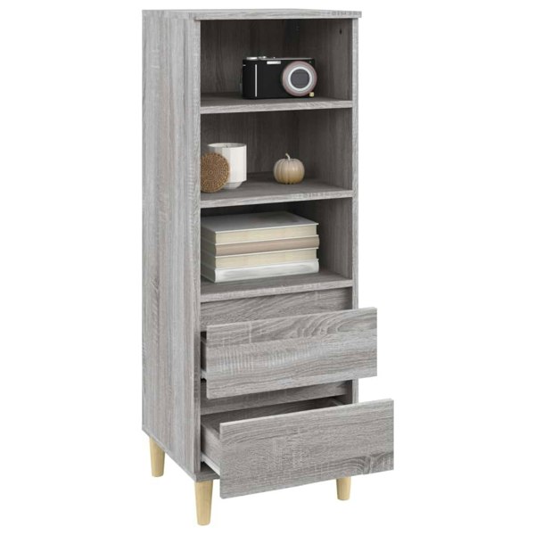 Berkfield Highboard Grey Sonoma 40x36x110 cm Engineered Wood