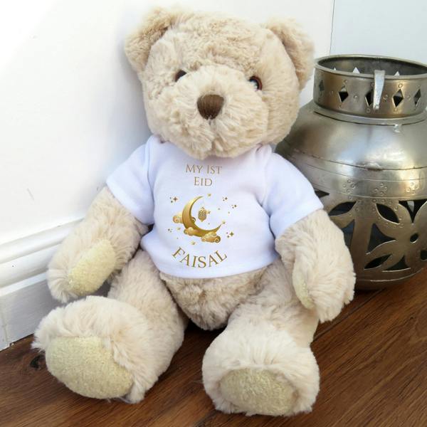 Aye Do Gifts Personalised Luxury Teddy Bear My 1st Eid Shirt