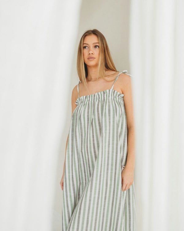 Anna Multicolur Multifunctional Stripe Print Maxi Skirt- image 9