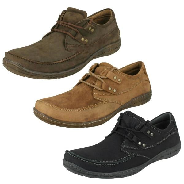 Maverick Mens Maverick Flat Lace Up Shoe With Metal Trim Detail