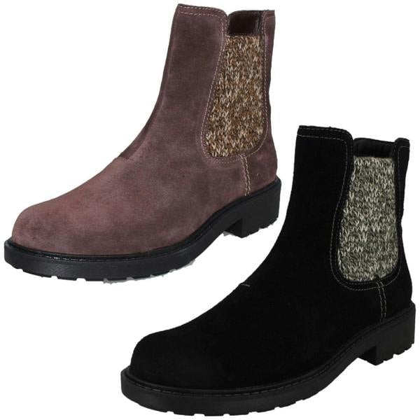 Clarks Ladies Clarks Casual Zip Chelsea Ankle Boots Opal Sky