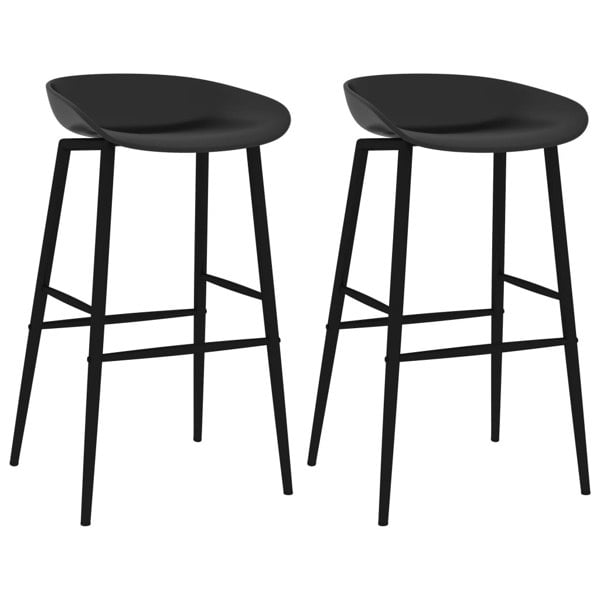 Berkfield Bar Chairs 2 pcs Black