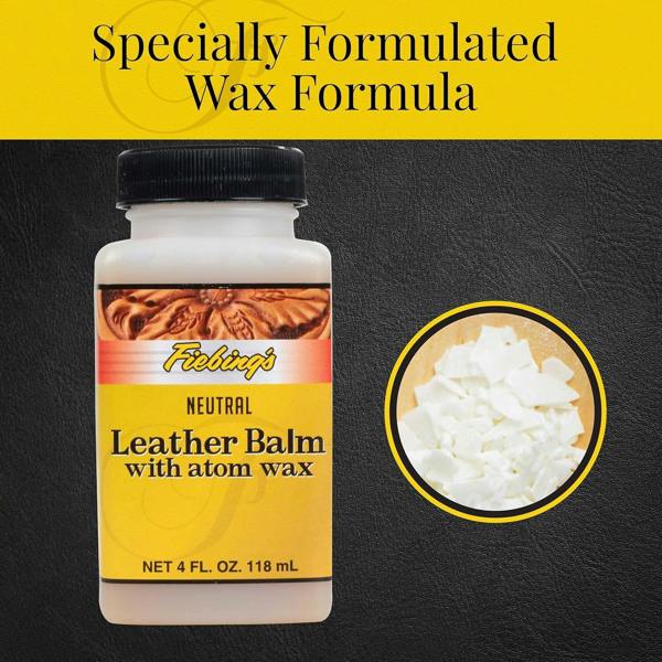 Fiebing's Neutral Leather Balm - With Atom Wax for Conditioning 4oz