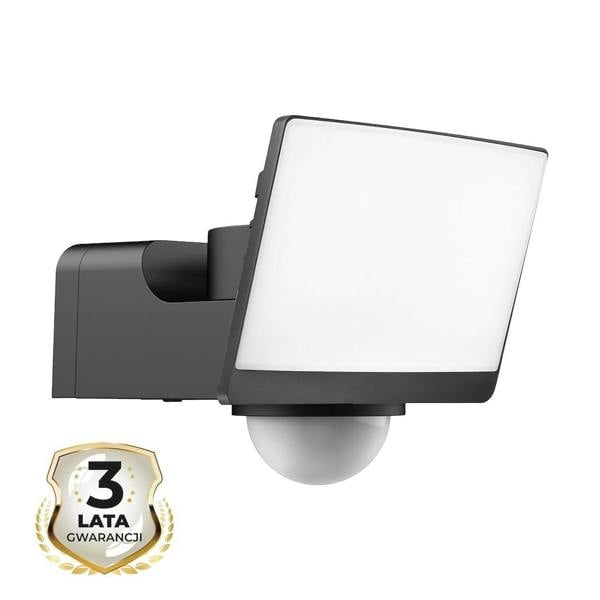 Milagro Davos LED Floodlight 30W 2000lm 4000K Black Premium PIR