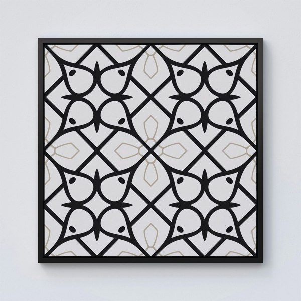 Warren Reed Arabic Style Pattern Framed Canvas