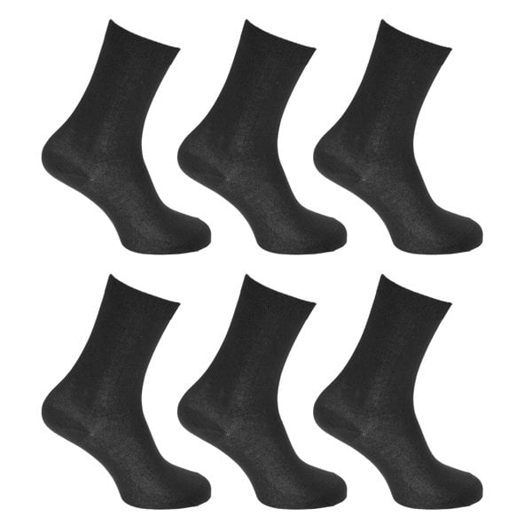 Generic Ladies/Womens Thermal Viloft Ankle Socks (Pack Of 6) - Black