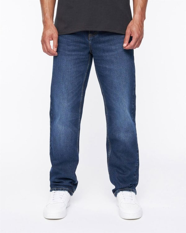 Duck and Cover Rushawn Relaxed Fit Jeans Mid Wash