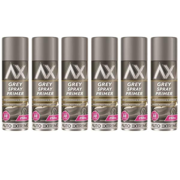Auto Extreme 6X Auto Extreme Grey Primer Spray Paint 250ml