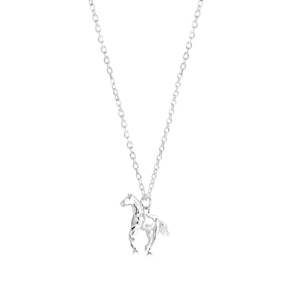 Horse Silver Necklace - Personalised - MYLEE London