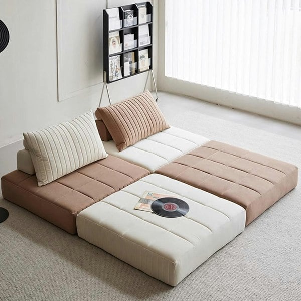 Thorne Lazy Sofa Bed, Single Sofa Bed, Leathaire in a lifestyle setting with sofa bed settee for