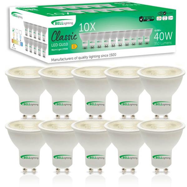 BELL Lighting GU10 Dimmable LED Spotlight 4.4W Energy Saving LED Bulbs