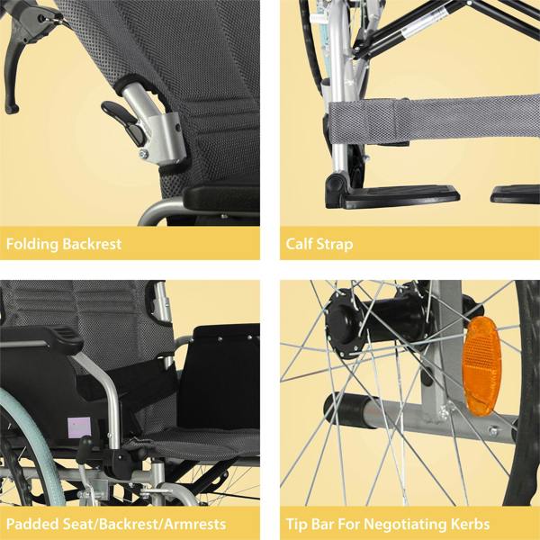 Aidapt Deluxe Self Propelled Wheelchair
