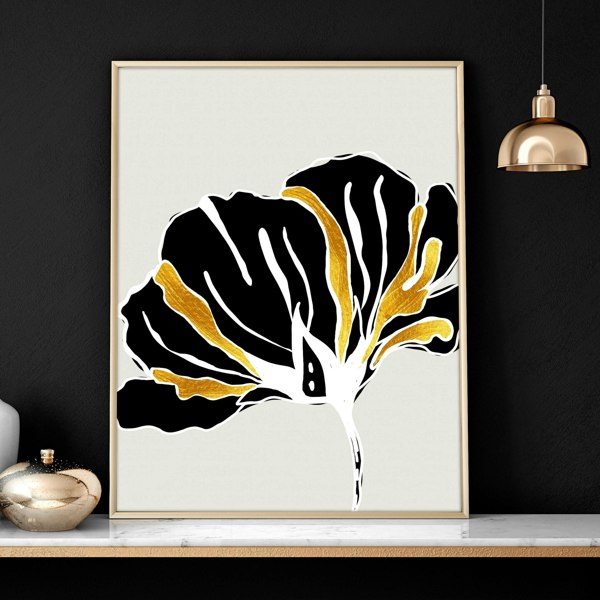 Artwork for living room | set of 3 wall art with gold