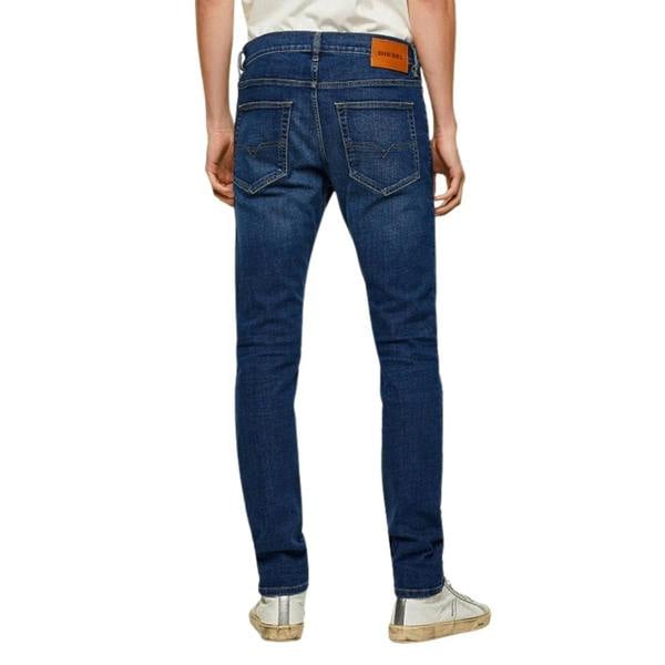 Diesel Mens D-Luster Washed Plain Jeans - Blue - 
