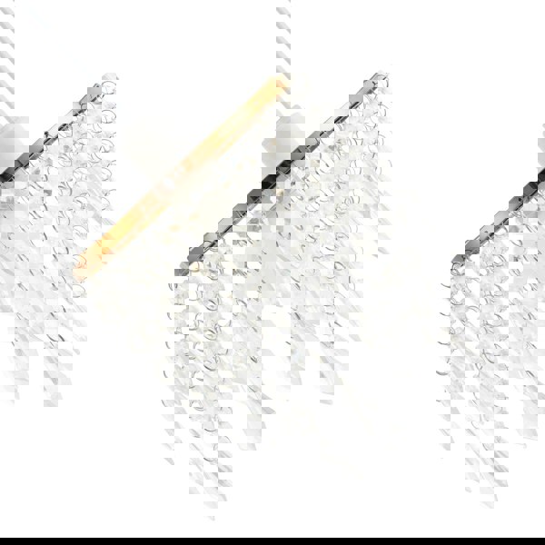 Modern Waterfall Design Gold Pendant Shade with Clear Acrylic Droplets and Beads Image 4