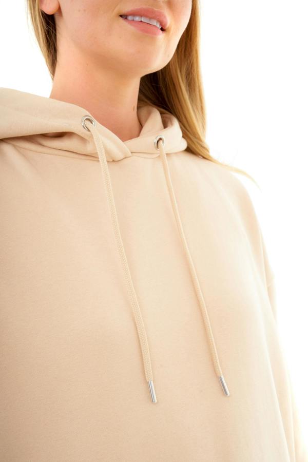 Smart Living Women's Cozy Polycotton Hoodie - Soft Pullover with Pocket - Stone