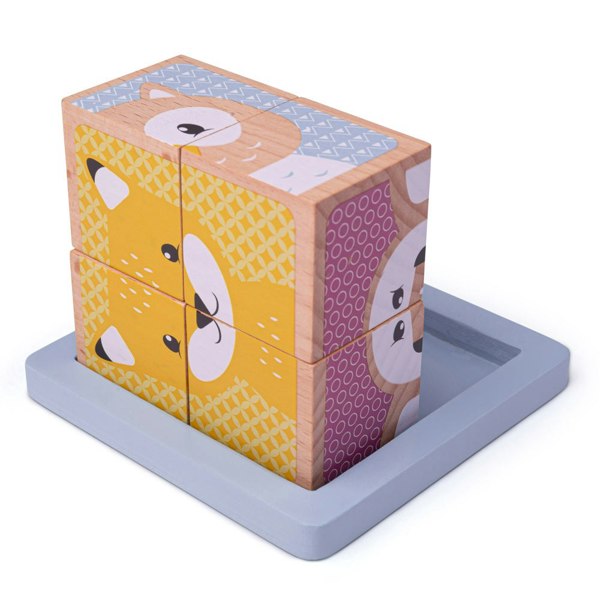 Bigjigs Toys Woodland Cube Puzzle