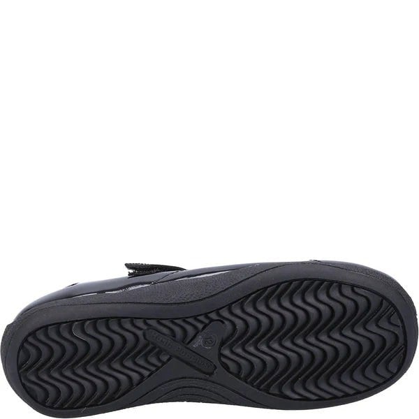 Hush Puppies ARIA Girls School Shoes Black Patent