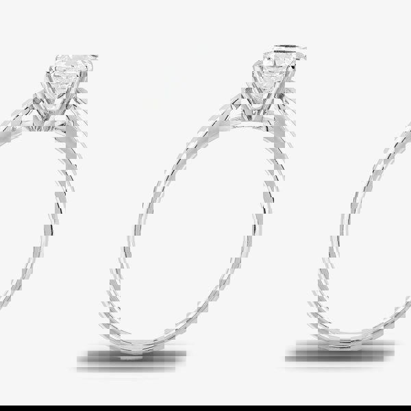 Starbright Silver 5mm Four Claw Round Cubic Zirconia Ring R6025(5M) 3A