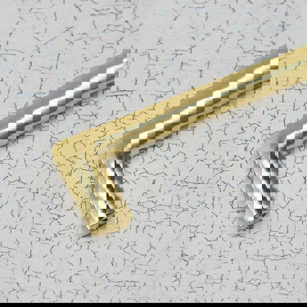 Handle & Home 160mm Matt Brass Ribbed D Handle