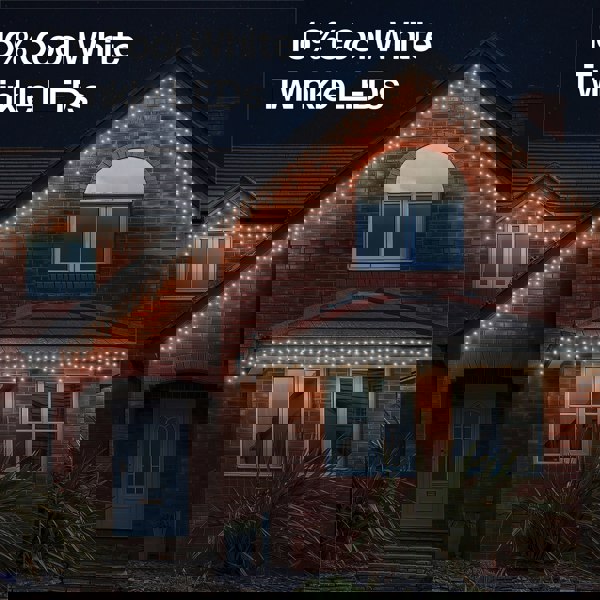 Eagle Connect Icicle lights Black Rubber 10cm space 60/40/20 Drop 10% 2M