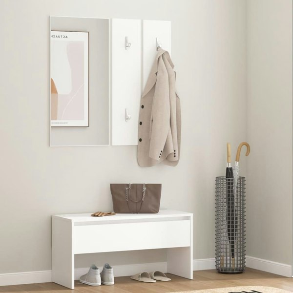 Berkfield Hallway Furniture Set White Engineered Wood