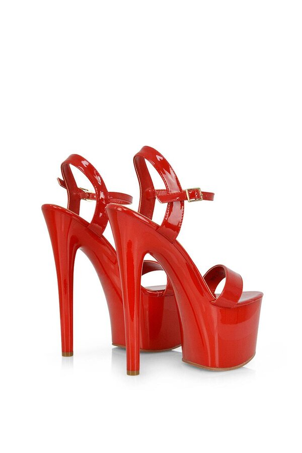 XY LONDON Statement Strappy Sky High Stiletto Platform Heels