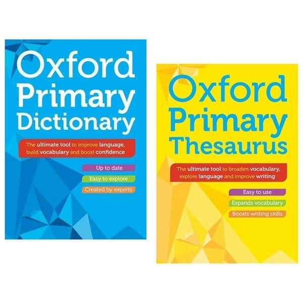 Oxford University Press Oxford Primary Dictionary & Thesaurus 2 Books Collection Set