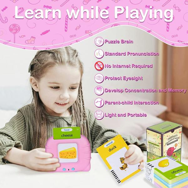 Dyzi Talking Flash Cards Early Learning Toy for Toddlers with 224 Cards