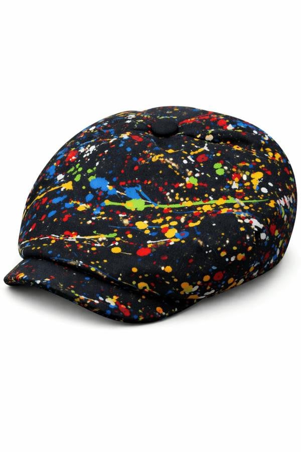 Paint Splash Black Printed BUTTON - TOP Cap - Claudio Lugli Shirts
