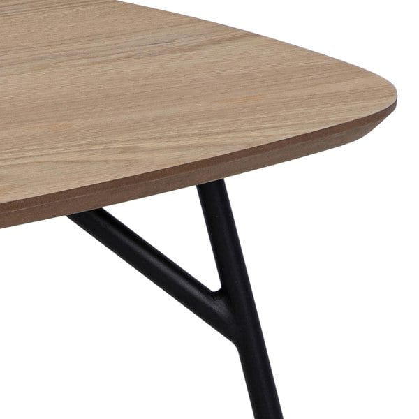 Furniture To Go Caracas Rectangular Coffee Table in Oak and Matt Black