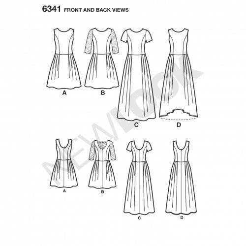 New Look Sewing Pattern 6341, Dresses for Women, A (6-8-10-12-14-16-18) - Intermediate